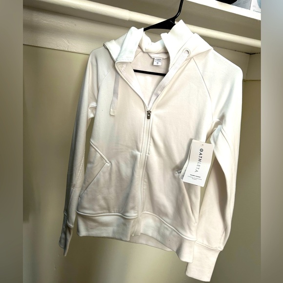 Athleta Tops - White Athleta triumph hoodie brand new!
